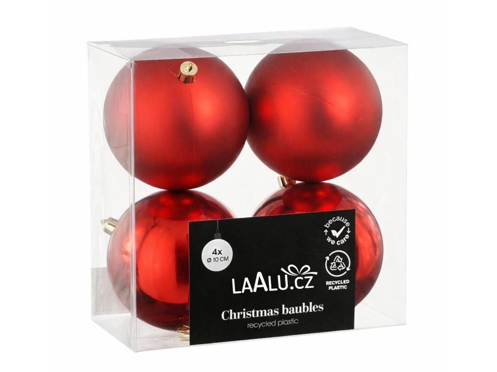 Laalu Weihnachtskugel-Set Rot 30x15x30 cm