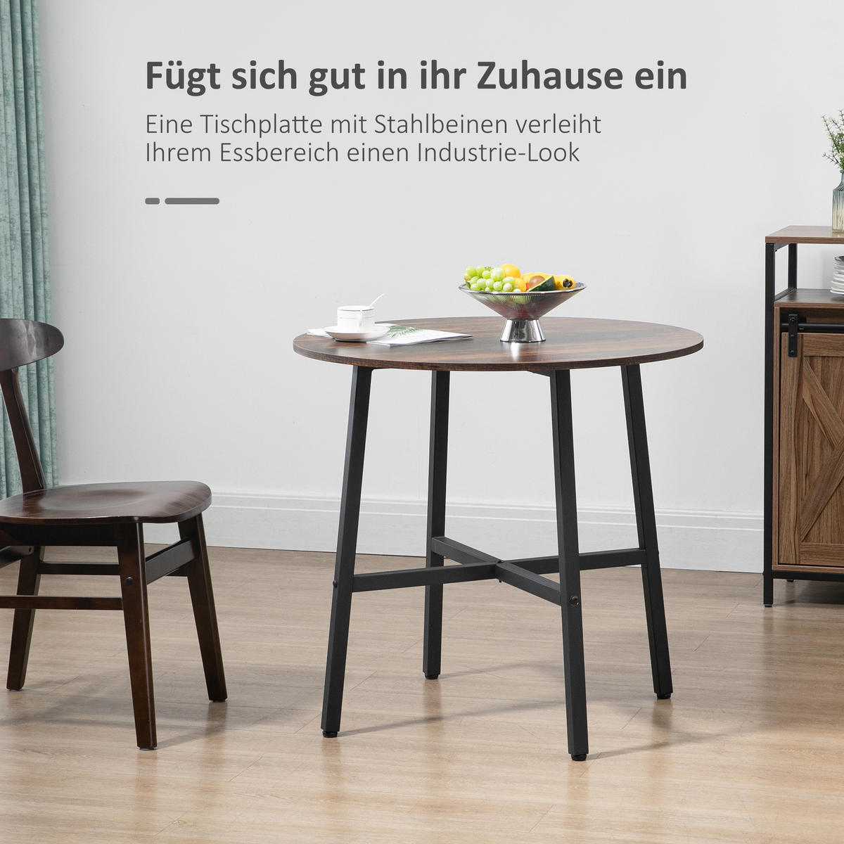 ESSTISCH 80/76 cm Braun aus Sperrholz - Braun, Holzwerkstoff (80/80/76cm) - OKMYHOME