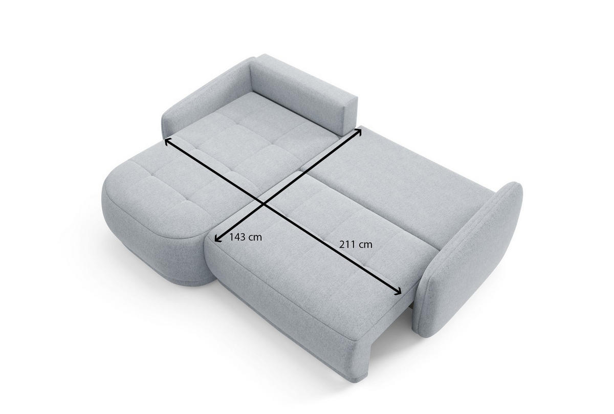ECKSOFA Krabi Dunkelgrün, mit Schlaffunktion - Dunkelgrün, Textil (240/167cm) - Bettso