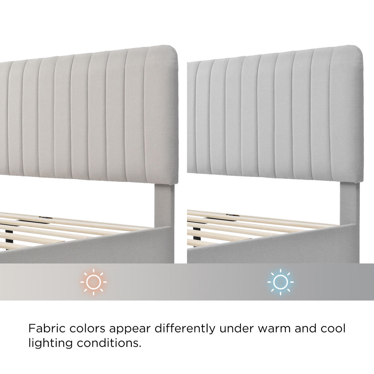 POLSTERBETT 160/200 cm Grau-Beige mit verstellbarem Kopfteil - Grau, Textil (160/200cm) - OKWISH