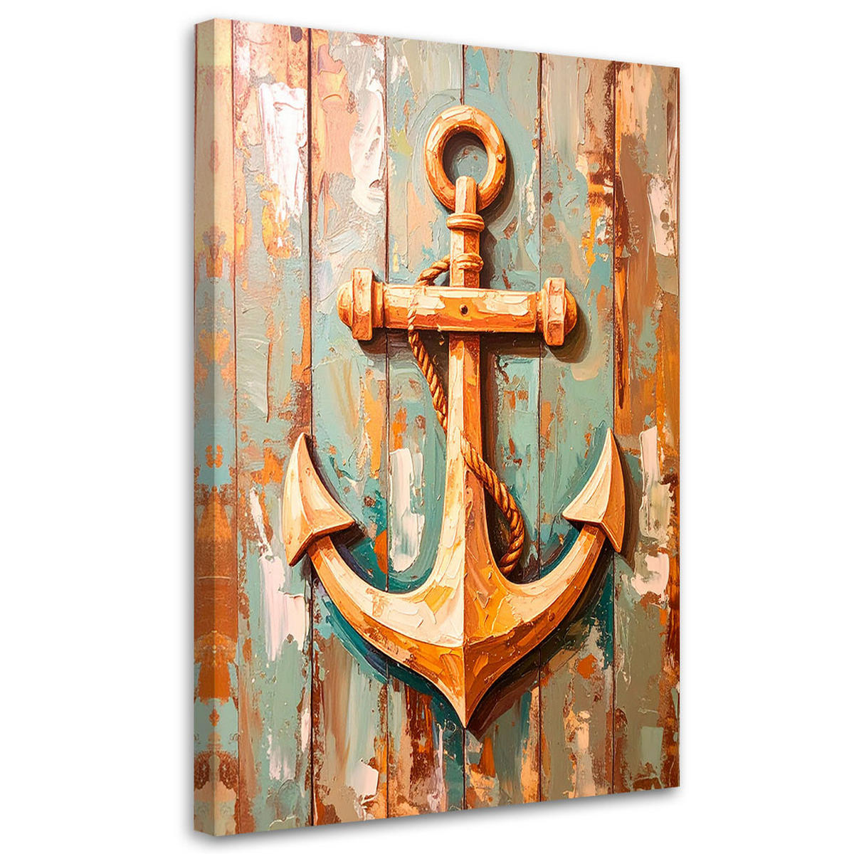 LEINWANDBILD Seeanker 80x120cm - Beige, Textil (80/120cm) - Feeby