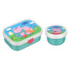 OBST- UND BENTOBOX Campus (2025) Peppa Pig 300 & 750 ml 2er Set - Türkis/Multicolor, Kunststoff (1/1/1cm) - Mepal