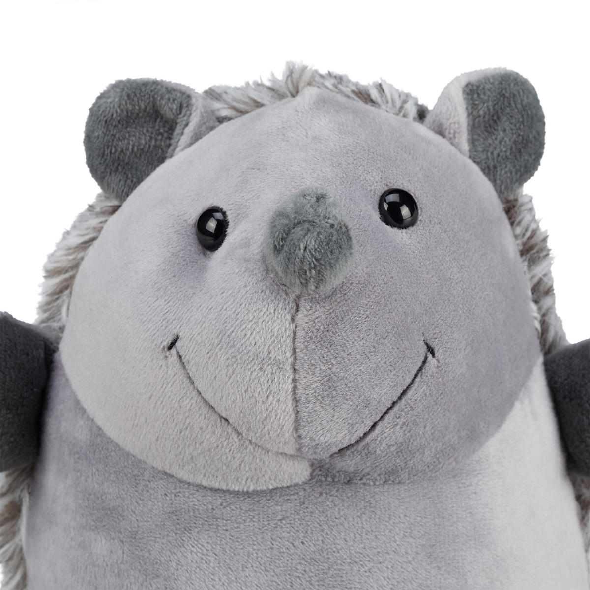 DÖRRSTOPP Grå igelkott tyg - Grå, Textil/Naturmaterial (16/15cm) - Relaxdays
