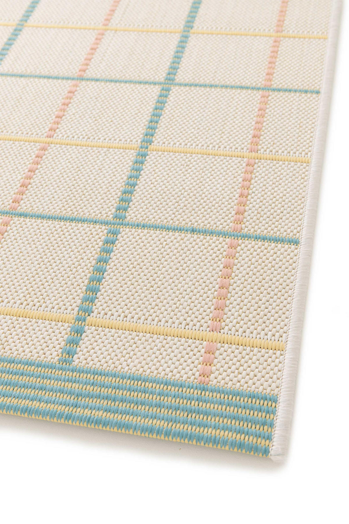 OUTDOORTEPPICH In Pastelltönen Manila 80/150 cm - Pastellblau/Pastellgrün, Kunststoff/Textil (80/150cm) - Atticgo