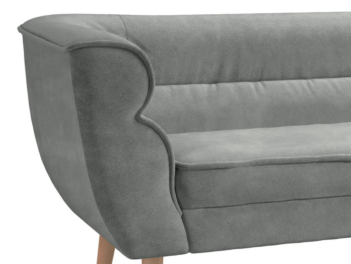 SOFA Bal 2 - Smaragdgrün/Naturfarben, Holz/Textil (142/75/74cm) - MIRJAN24