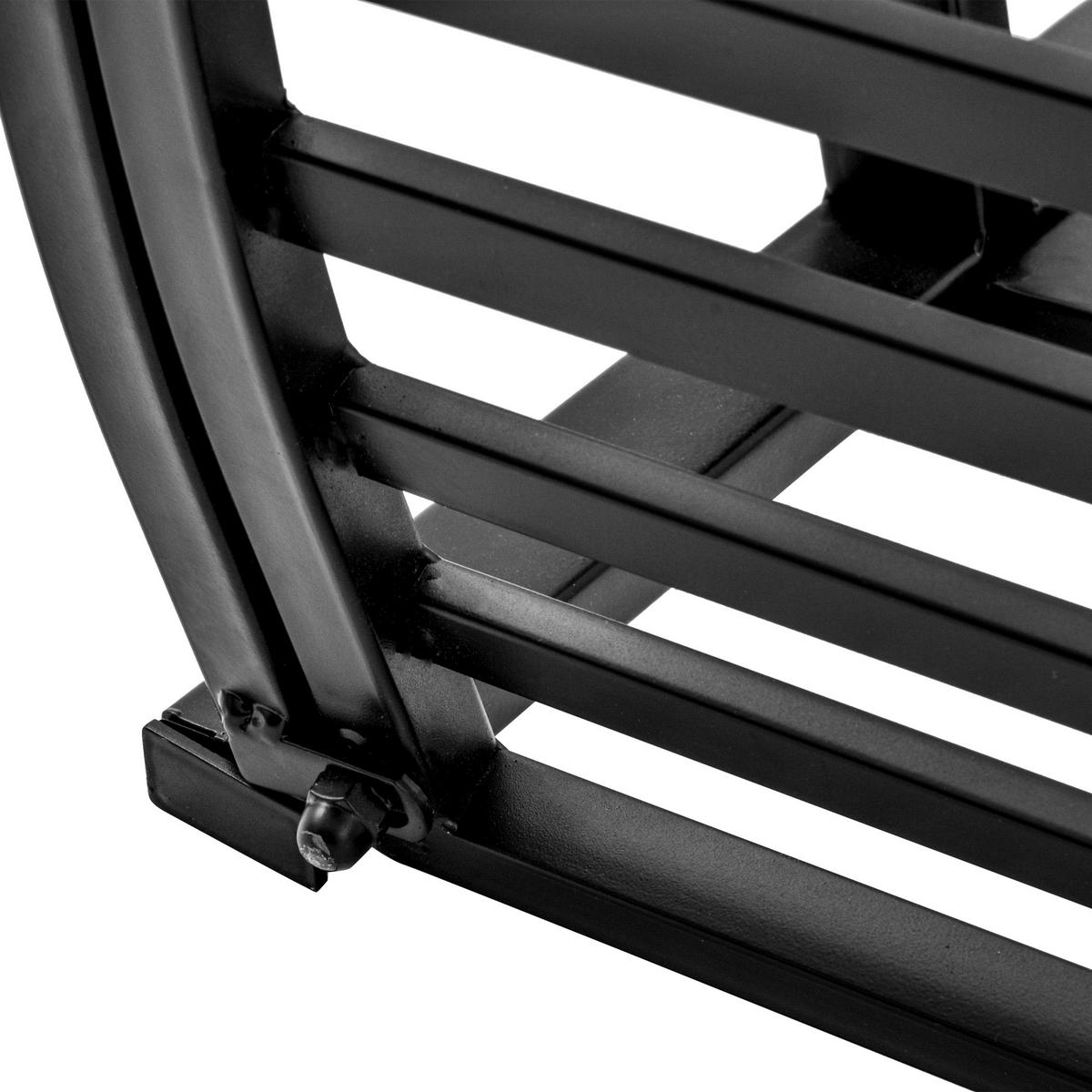 HOLLYWOODSCHAUKEL 2 Sitzer Metall schwarz - Schwarz, Metall (132/58/63cm) - LEBENLANG