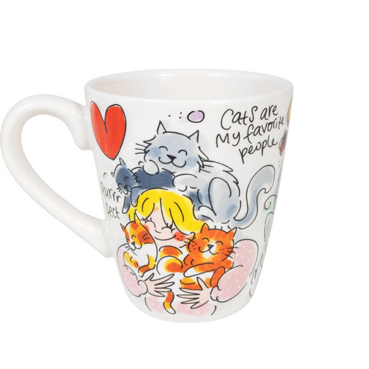 BECHER Katze in Bunt - 350 ml - Multicolor, Keramik (0.35L) - Blond Amsterdam