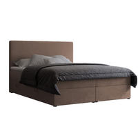 BOXBETT 160x200 cm mit Topper - Braun, Holzwerkstoff/Textil (160/200cm) - Idohome