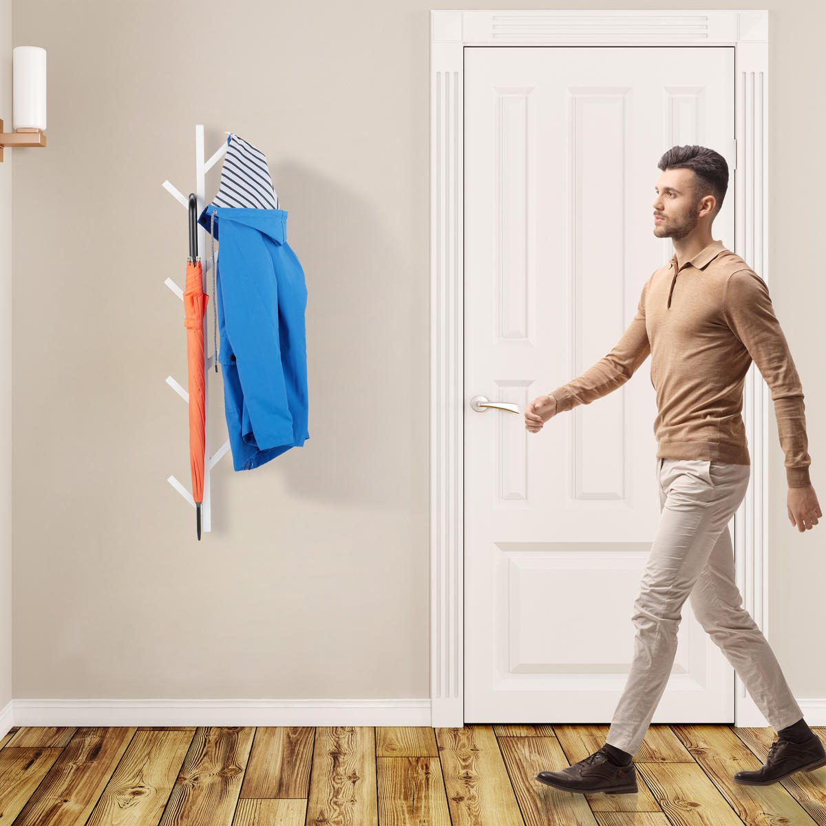 KLEIDERSTÄNDER - Weiß, Metall (19.5/100.5/7cm) - Relaxdays