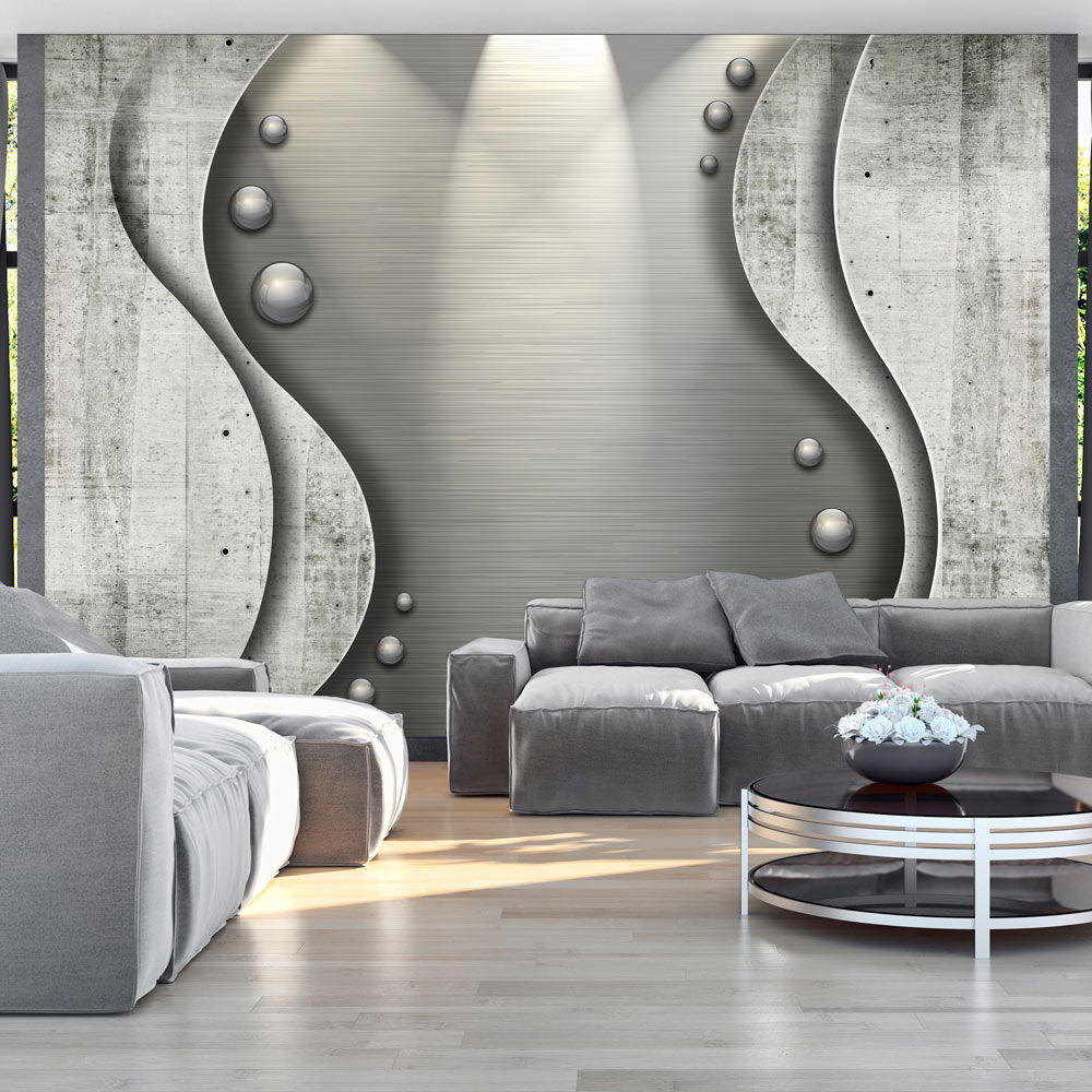 VLIESTAPETE Grau 150/105 cm - Grau, Textil (150/1cm) - KUNSTLOFT