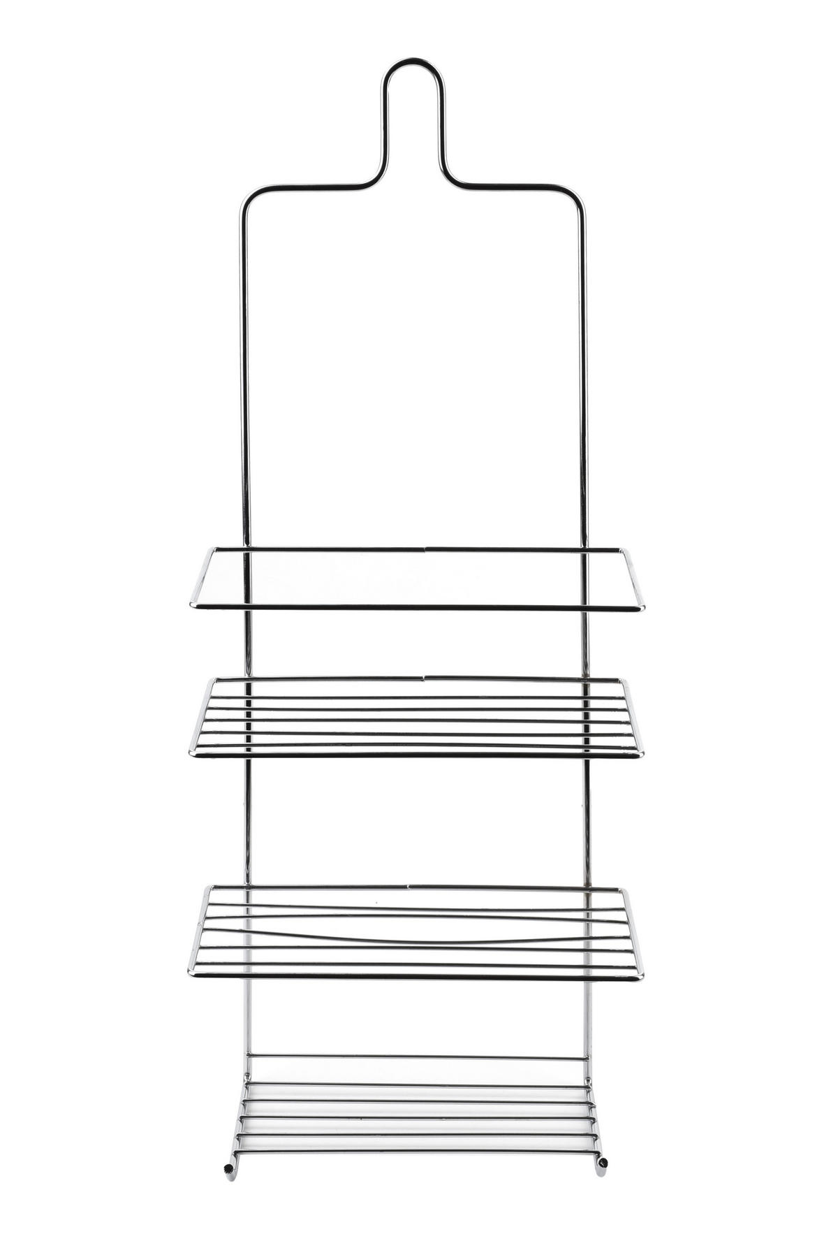 BADEZIMMERREGAL Carl 18,5/10/47,5cm Silber - Silberfarben, Metall (18.5/47.5/10cm) - Mondex