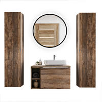 BADMÖBEL-SET 8-TLG. Puebla-56 - Braun, Holzwerkstoff (190/200/46cm) - Lomado