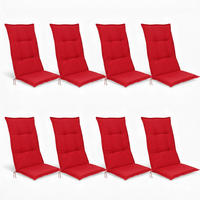 HOCHLEHNERAUFLAGEN Base HL 120x50x6cm Rot (8tlg) - Rot, Textil (50/6/120cm) - Beautissu 