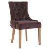 ESSZIMMERSTUHL Aboli Samt, antik-hell Braun - Hellbraun/Braun, Holz/Textil (55/92/58cm) - TPFLiving