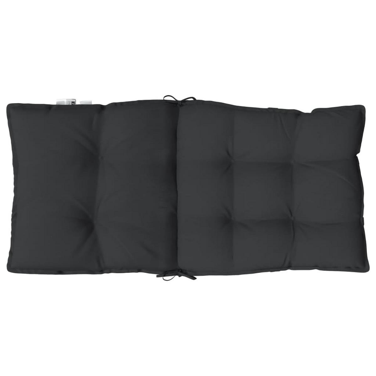 NIEDRIGLEHNER-AUFLAGEN 4 Stk. Schwarz Oxford-Gewebe - Schwarz, Textil (50/7/100cm) - vidaXL