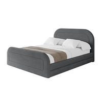POLSTERBETT mit Bettkasten, Fußteil und Lattenrost, Boxbett mit Matratze H3/H4 - LERIS-Z 120x200 Dunkelgrau - Anthrazit, Holzwerkstoff/Textil (120/200cm) - ALTDECOR