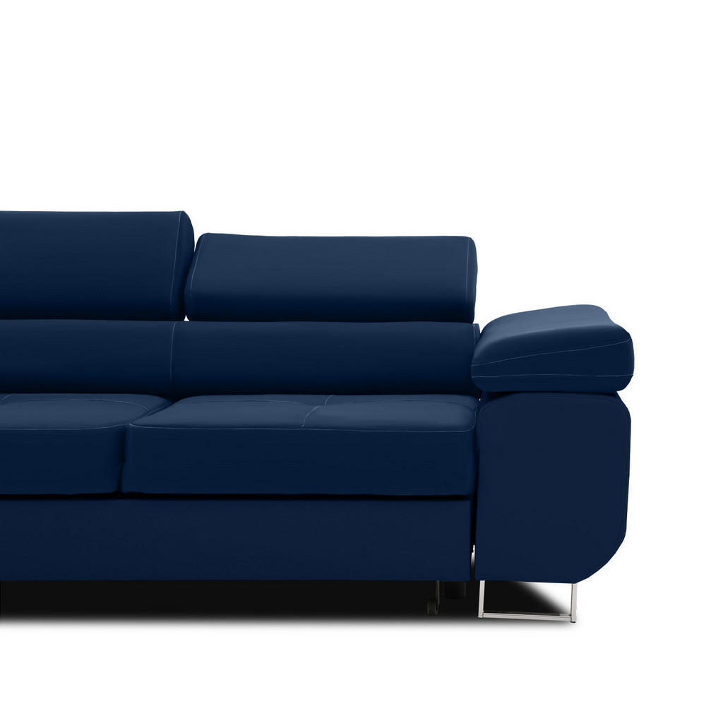 Thumbnail - Mebligo Sofa, Dunkelblau, Textil, 2-Sitzer, 100x71x209 cm, Wohnzimmer, Sofas & Couches, Sofas, 2-Sitzer Sofas