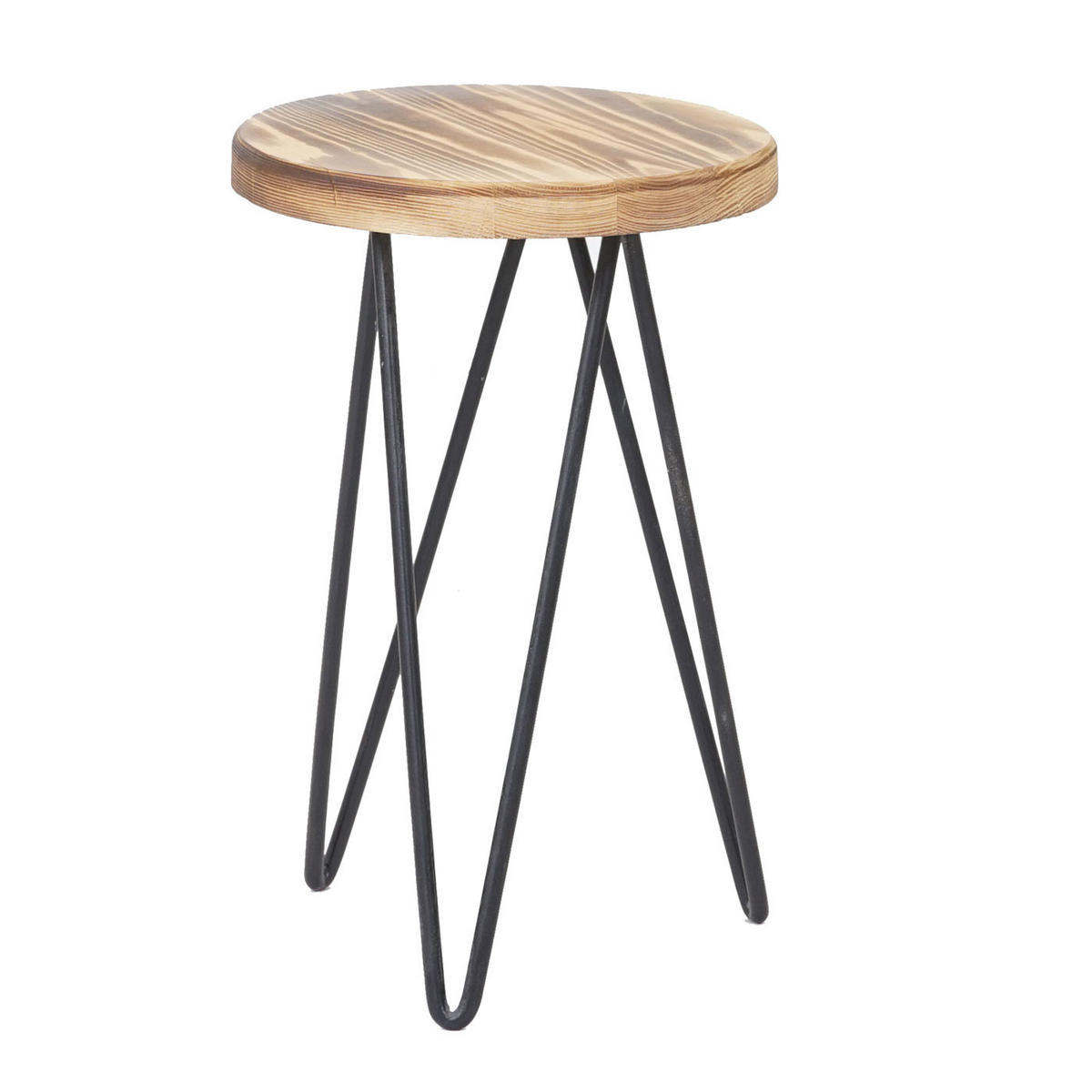 BLUMENSTÄNDER rund Braun, Schwarz 2er-Set - Schwarz/Braun, Holz (25/25/40cm) - MCW