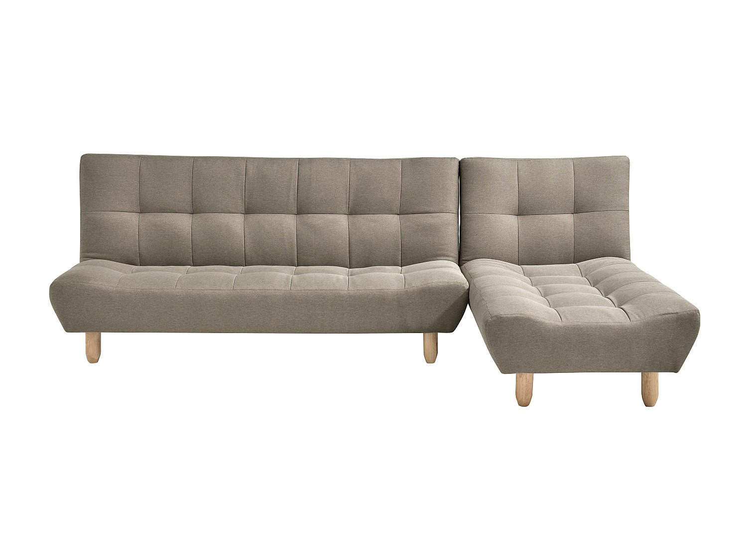 SCHLAFSOFA - 4 Personen - Stoff - Taupe - - Taupe, Textil (84/87/165cm) - Vente-Unique
