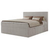 BOXBETT TILIANO 200/200 - Hellgrau Cord - H3 - Hellgrau, Textil (200/200cm) - MKS