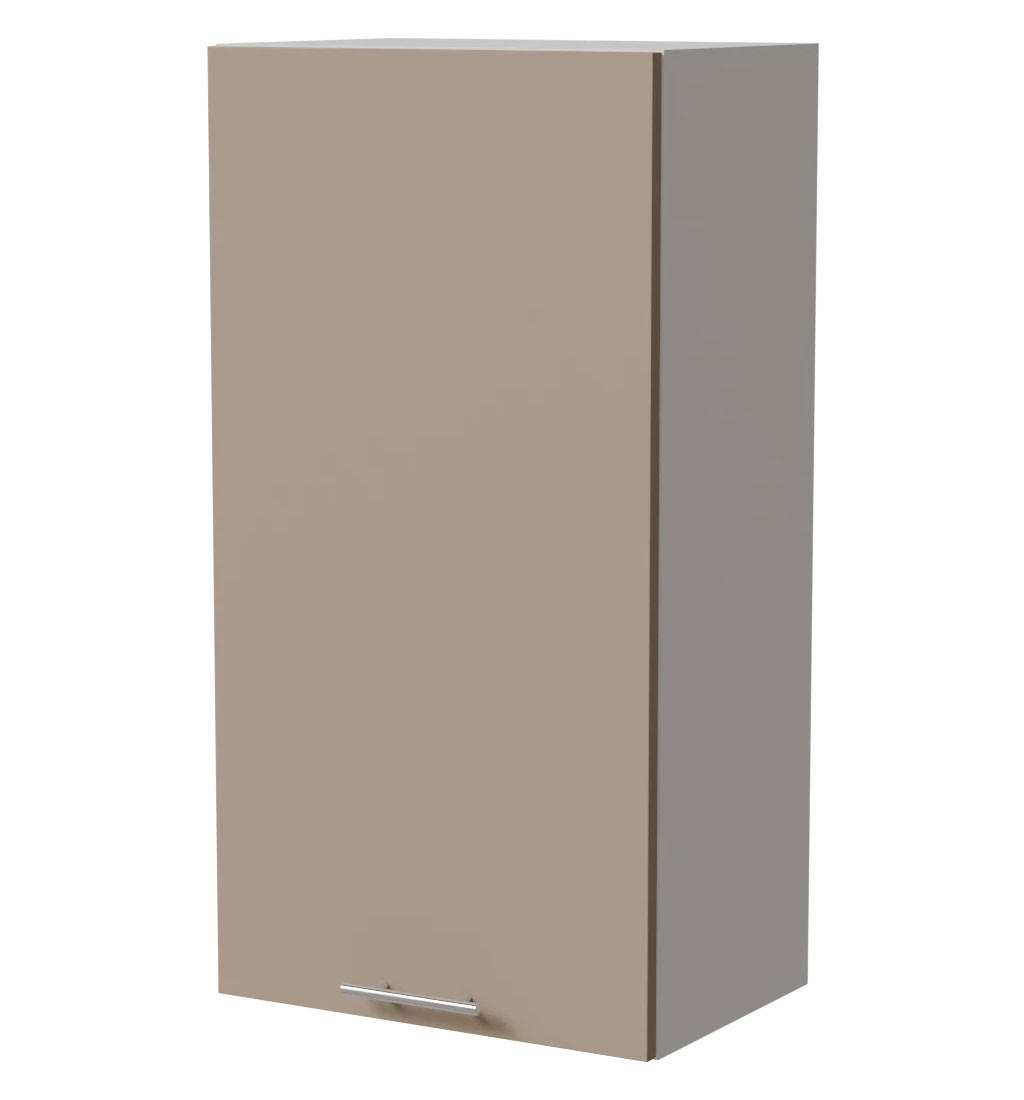 HÄNGESCHRANK Brerra W4/50 Weiß / RAL 1019 graubeige Matt 50 / 32,5 / 96cm - Graubraun/Weiß, Holz/Holzwerkstoff (50/96/32.5cm) - Feldmann-Wohnen