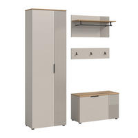 GARDEROBEN-SET SLIDE 3-tlg. (B/H/T: ca. 155/190/36 cm) in Kaschmir/Kaschmir - Kaschmir, Holzwerkstoff (155/190/36cm)