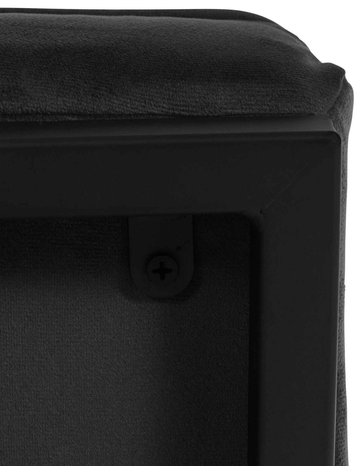 SESSEL Samt schwarz - Schwarz, Textil/Metall (63/79.5/83cm) - CLP