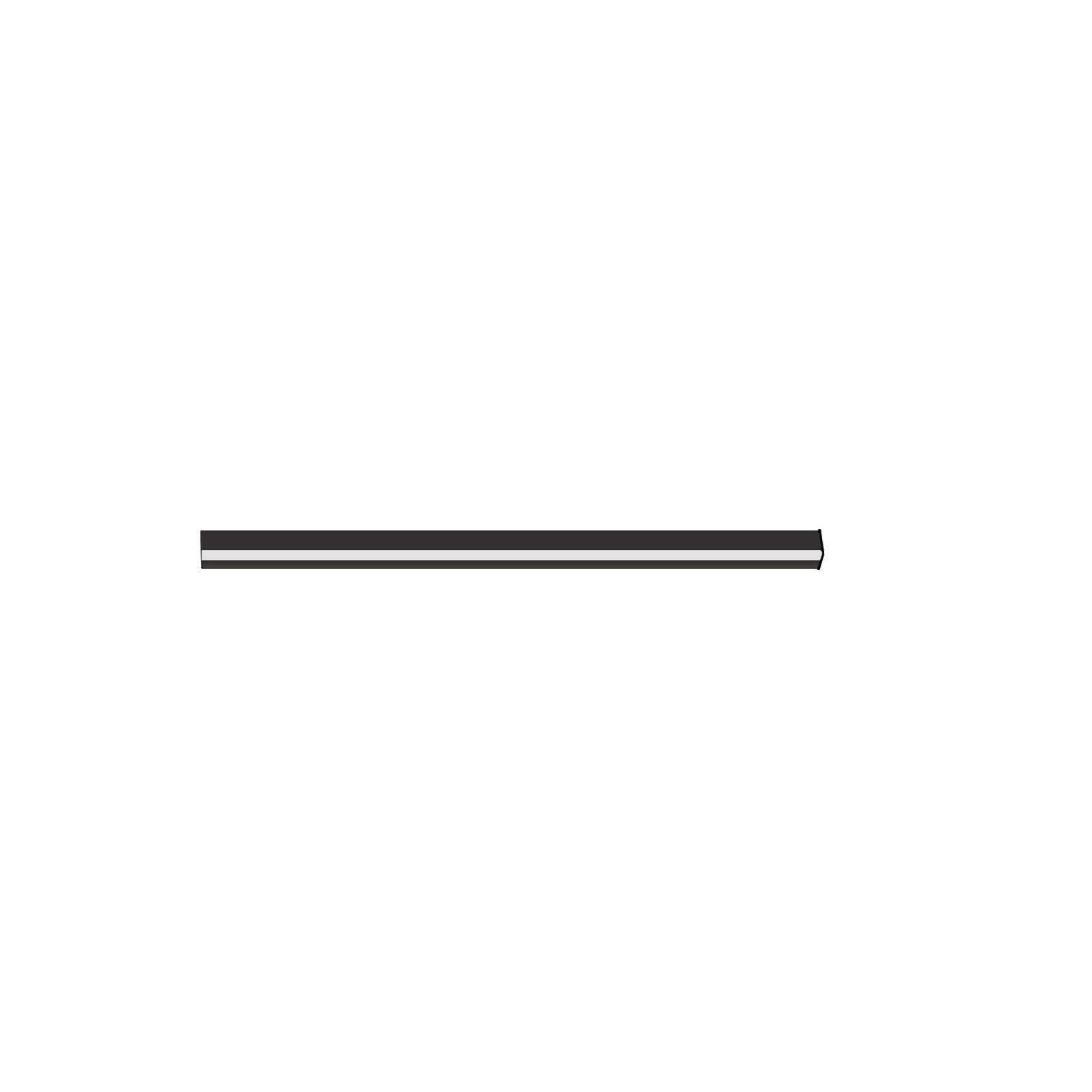 LED-WANDLEUCHTE Glisten 2.5/3.8/60 cm - Schwarz, Metall (3.8/60/2.5cm) - ZMH