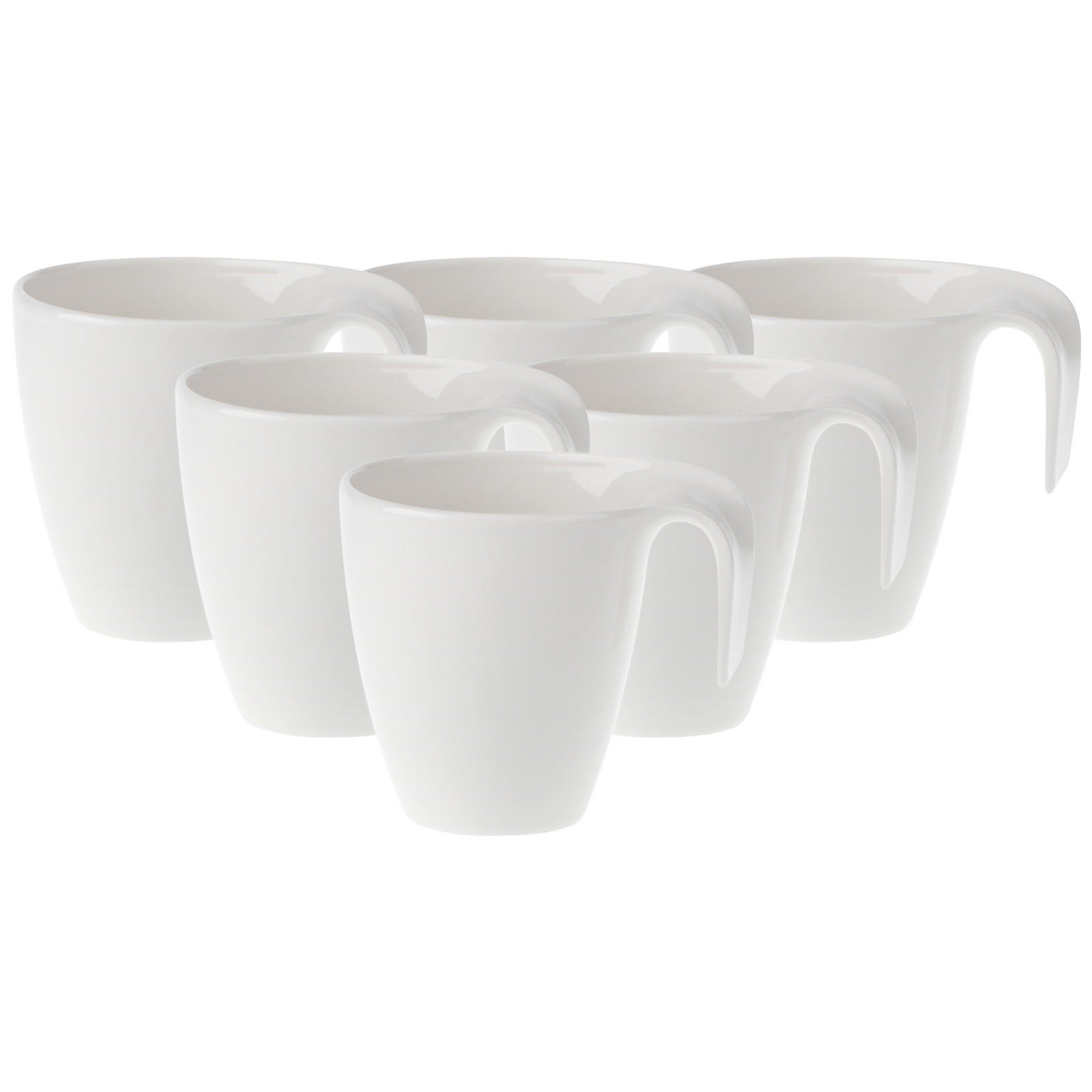 KAFFEEBECHER Flow weiß 280 ml 6er Set - Weiß, Keramik (0.28L) - Villeroy & Boch