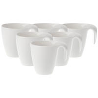 KAFFEEBECHER Flow weiß 280 ml 6er Set - Weiß, Keramik (0.28L) - Villeroy & Boch