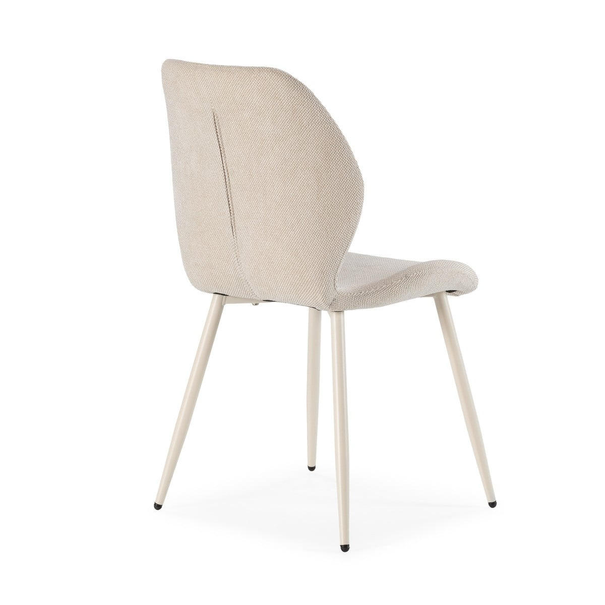 STOFFSTÜHLEN 4er-Set 58/49/47,5 cm - Creme, Textil (58/47.5/49cm) - Calicosy
