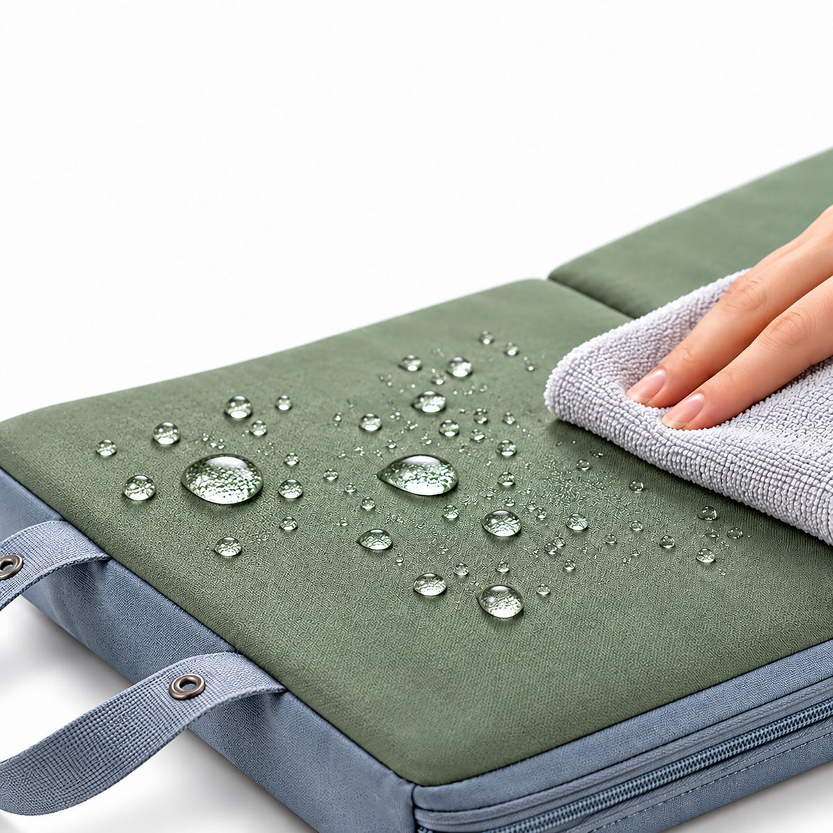 KLEKAČKA Zelená skládací neopren 55x34 cm - zelená barva, textil/plast (55/34cm) - Relaxdays