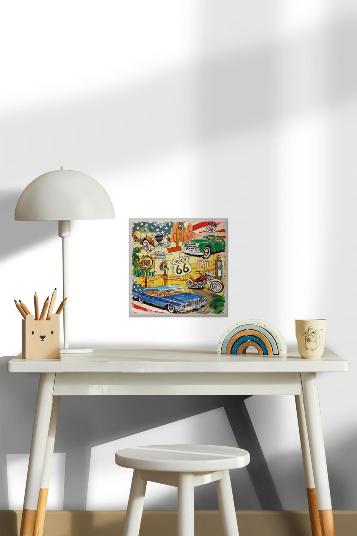 WANDTATTOO Oldtimer 30 x 30 cm - Multicolor, Papier (30/30/30cm) - Sanders & Sanders