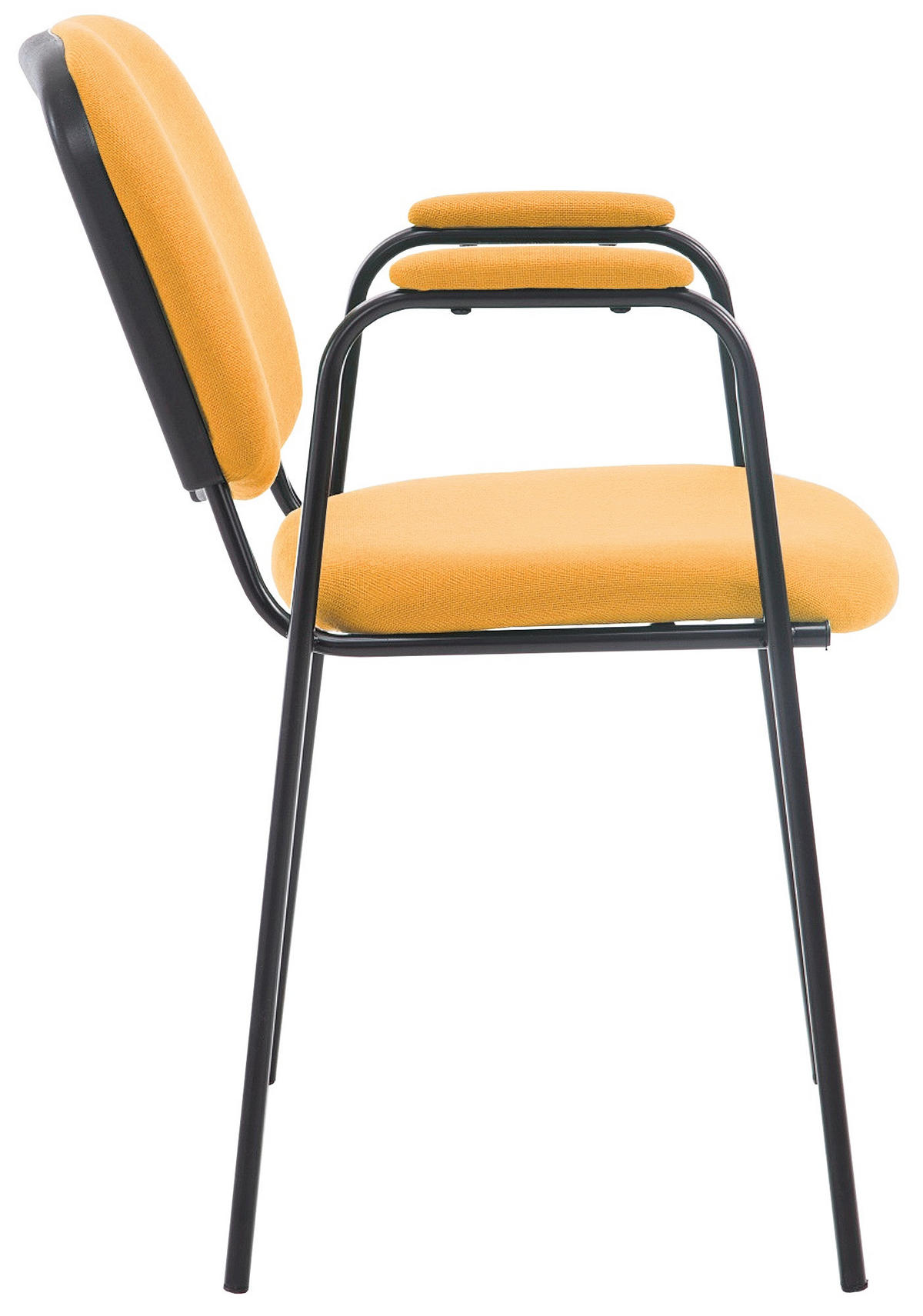 BESUCHERSTUHL Stoff orange - Schwarz/Orange, Textil/Metall (53/79/55cm) - CLP
