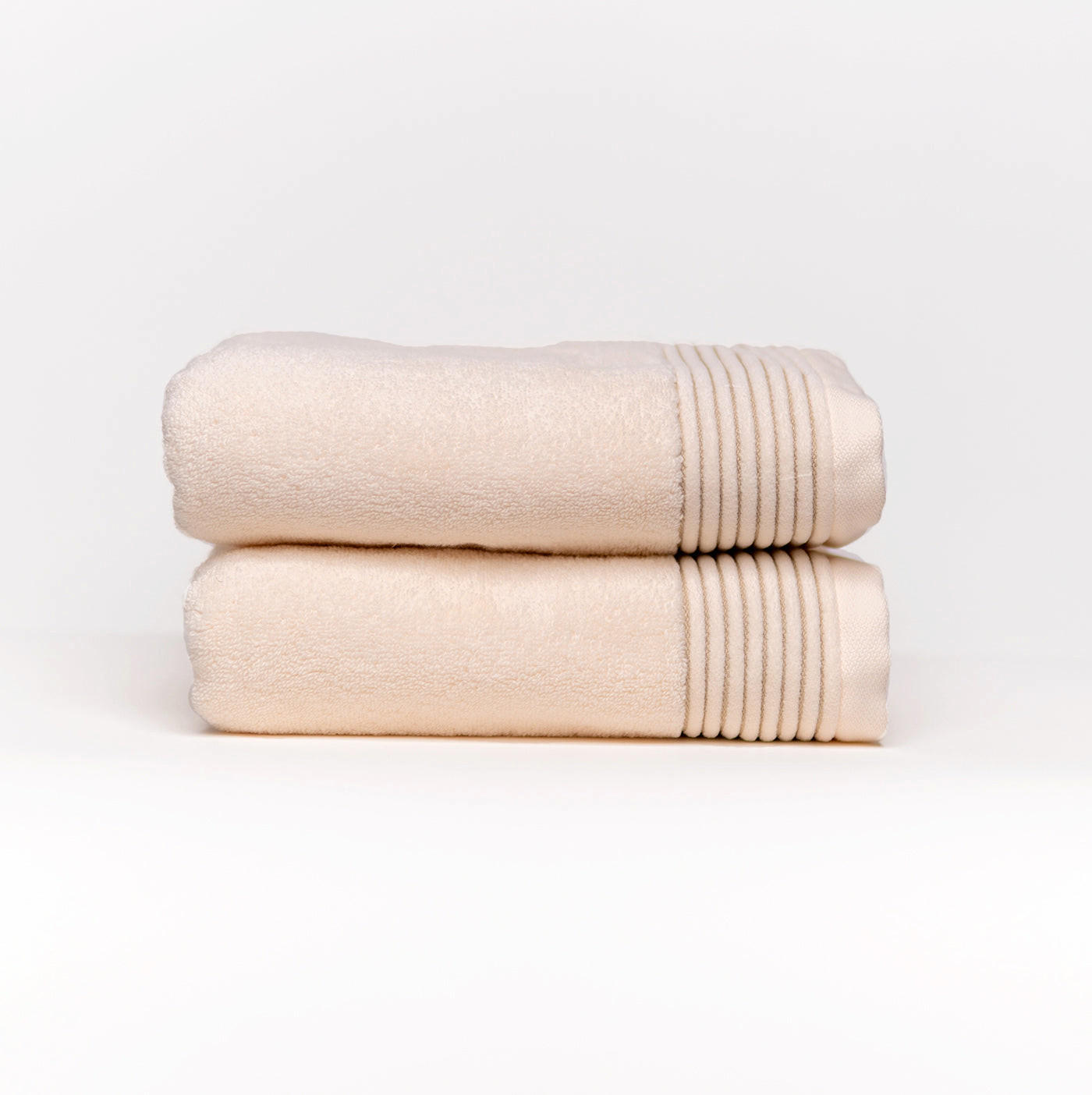 HANDTUCH Serene Bliss 2er set, 50x100cm, Baumwolle, Dunkelbeige - Champagner, Textil (50/100cm) - SOWL