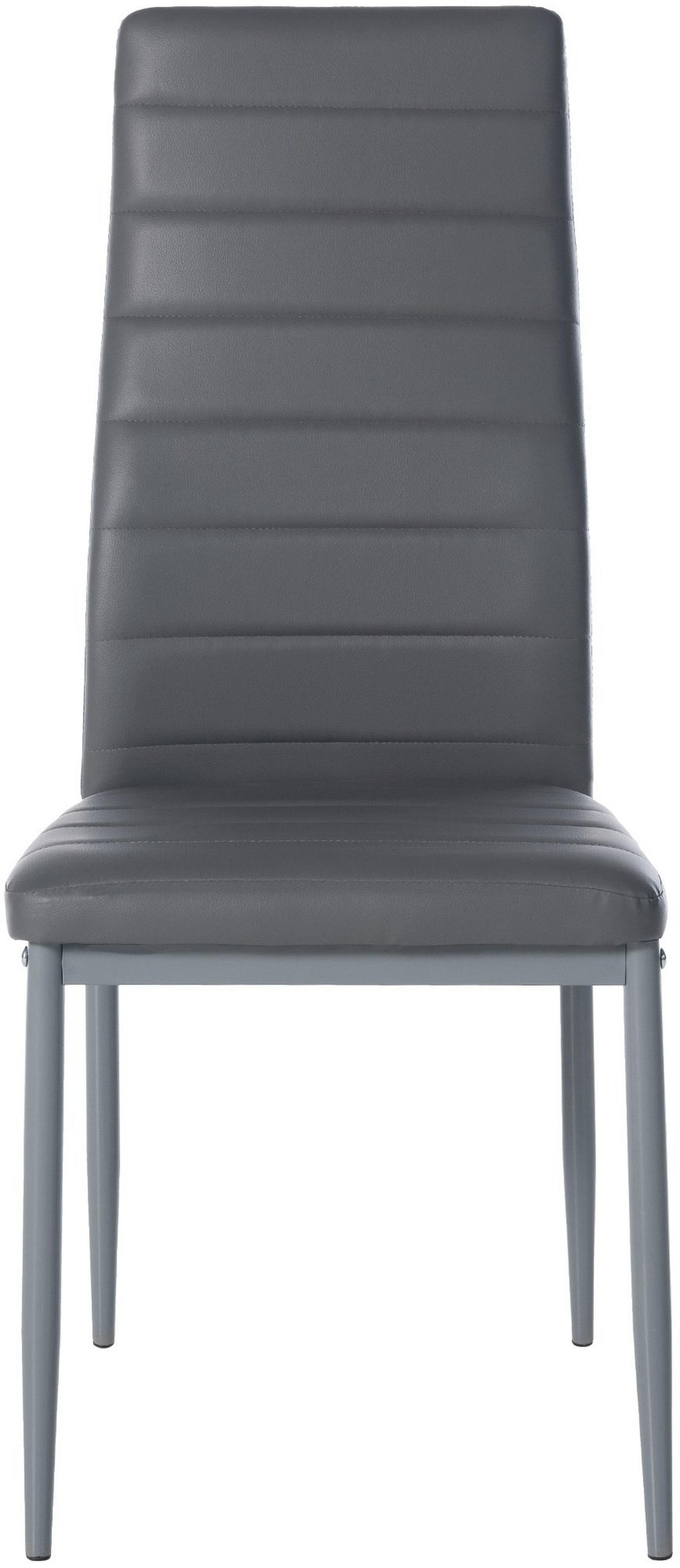 ESSZIMMERSTUHL Hador Kunstleder Grau Wohnzimmerstuhl - Grau, Leder (41.5/99/40cm) - DELUKE