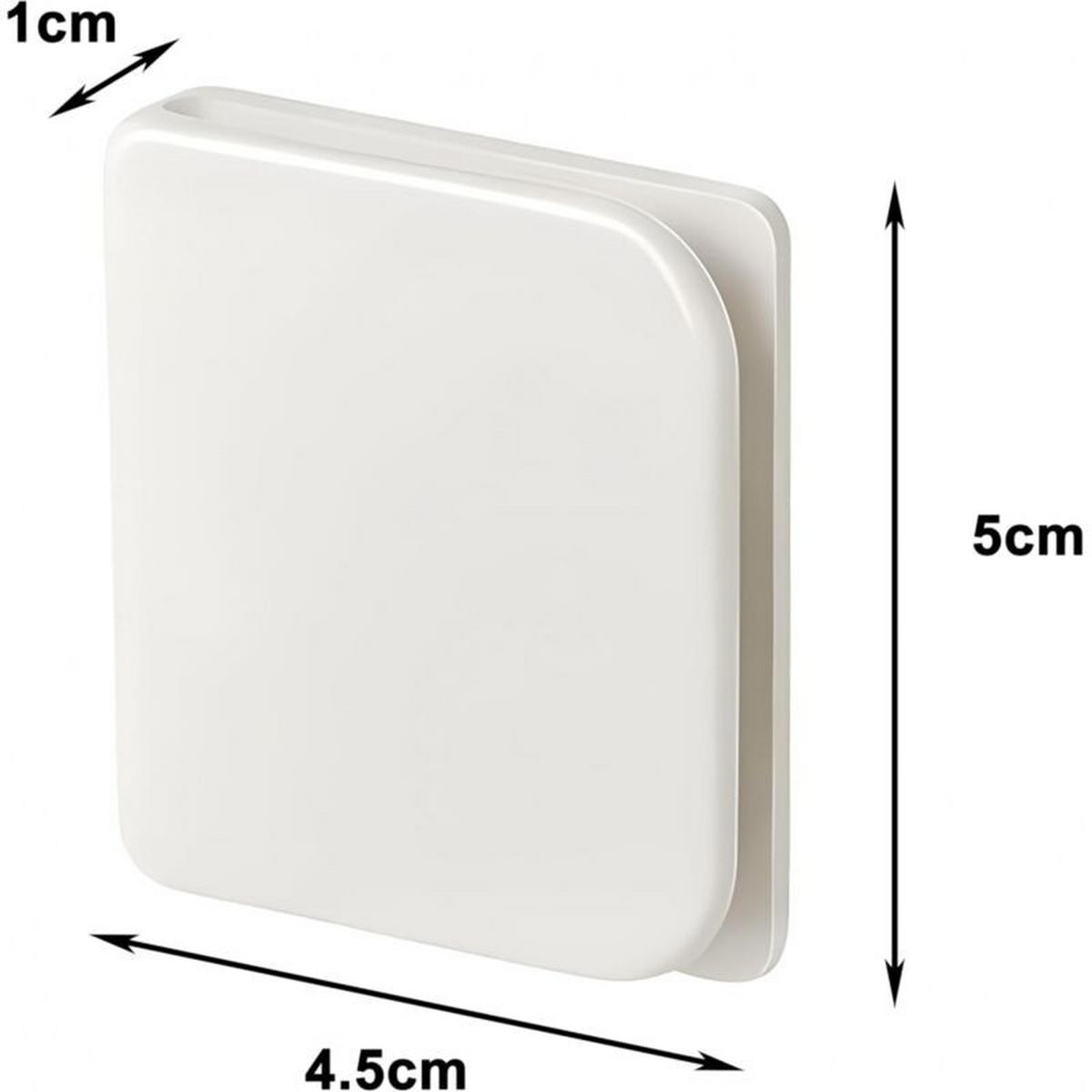 DUSCHVORHANG-CLIPS 4er-Set selbstklebend - Weiß, Textil (5/1/5cm) - MCBOSON