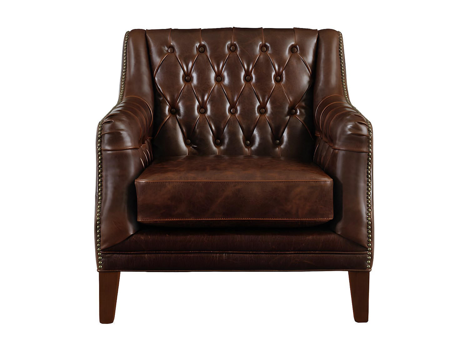 SESSEL mit gerader Rückenlehne - 1 Person - Leder - Schokoladenbraun - Braun, Leder (84/84/84cm) - Vente-Unique