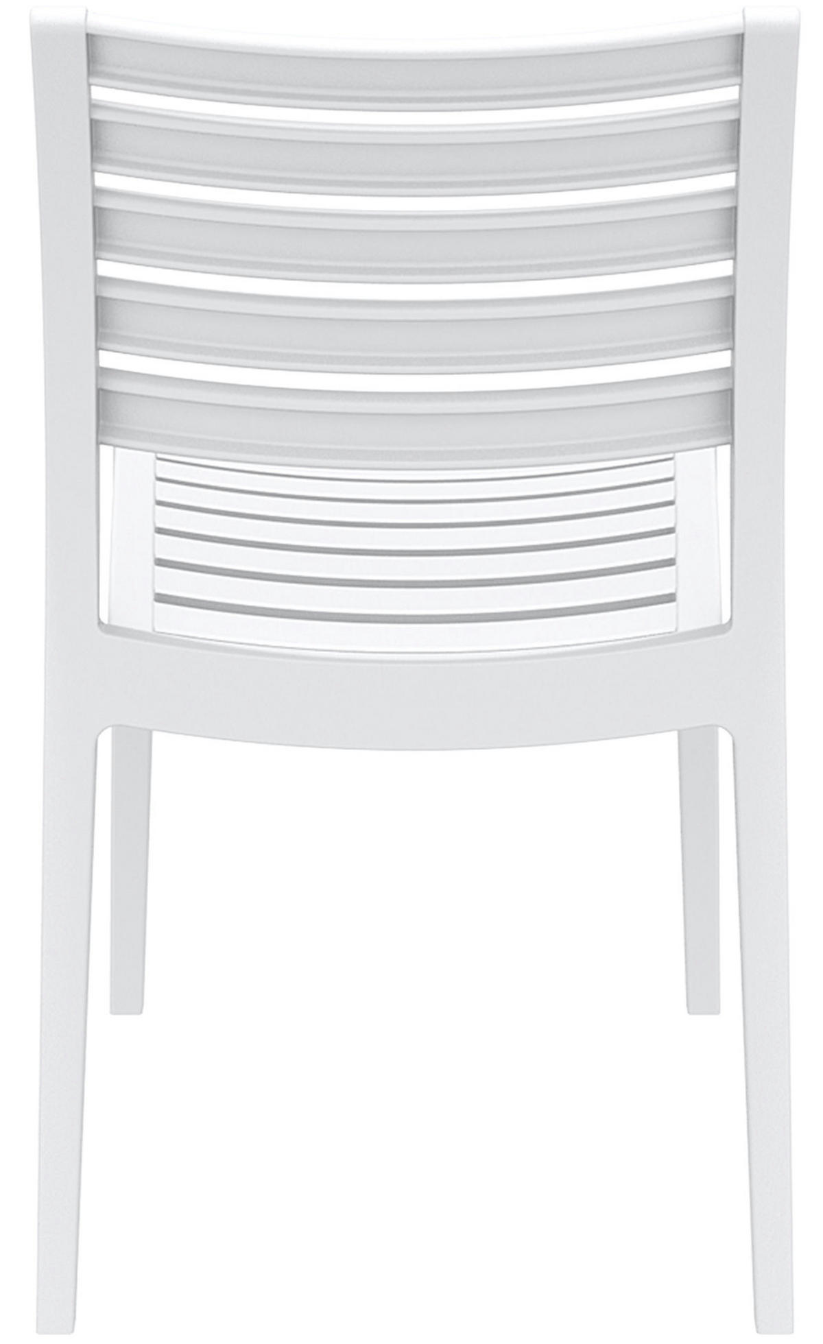 GARTENSTUHL 2er Set Kunststoff weiß - Weiß, Kunststoff (48/82/48cm) - CLP