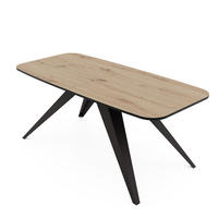 AUSZIEHTISCH FENTO 180/90/76 cm, Schwarz / Artisan-Eiche - Schwarz/Eiche Artisan, Holzwerkstoff/Metall (90/180/76cm) - Idohome