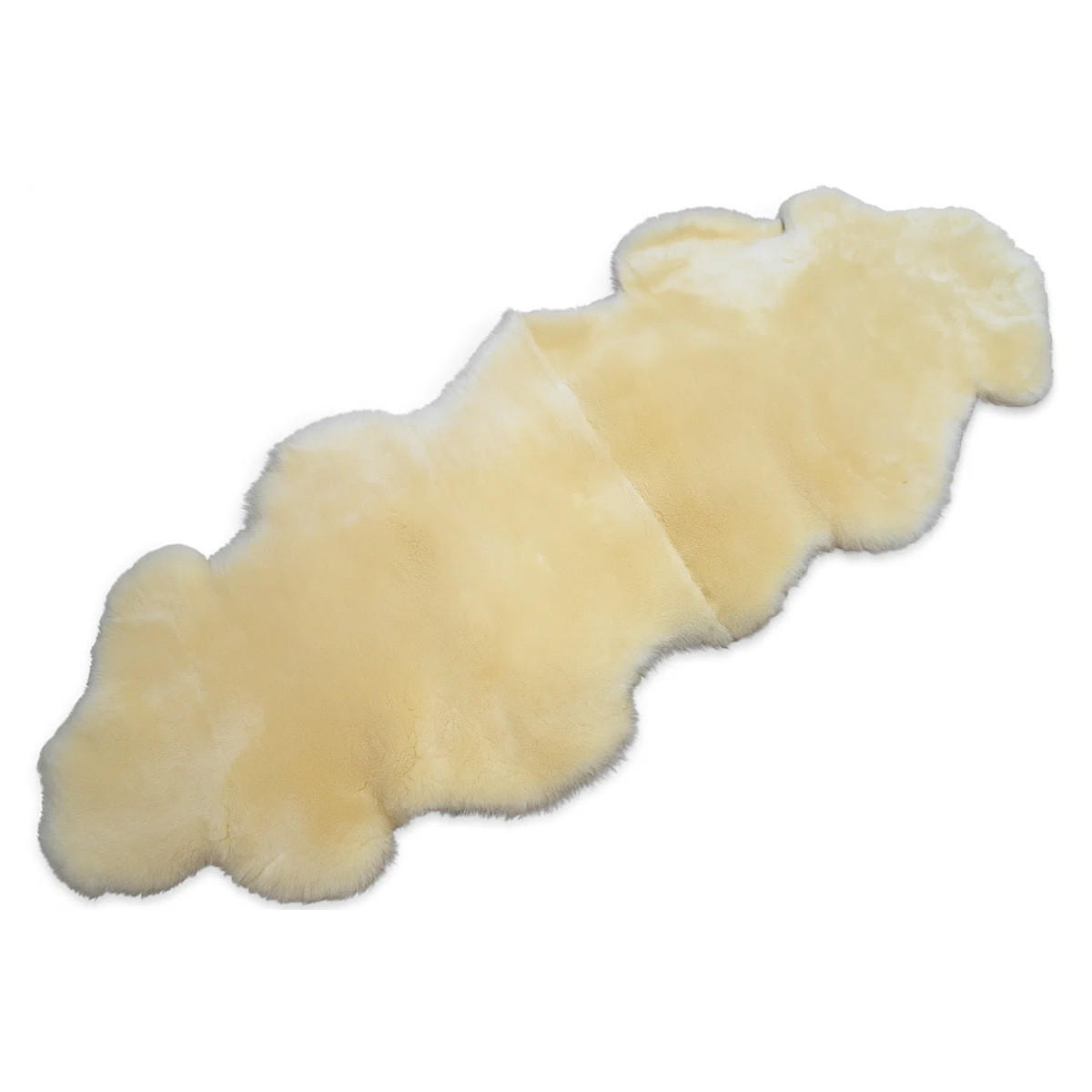 TEPPICH Schaffell Läufer medizinisch gegerbt creme 190 cm - Beige/Goldfarben, Fell (70/190cm) - Provellus