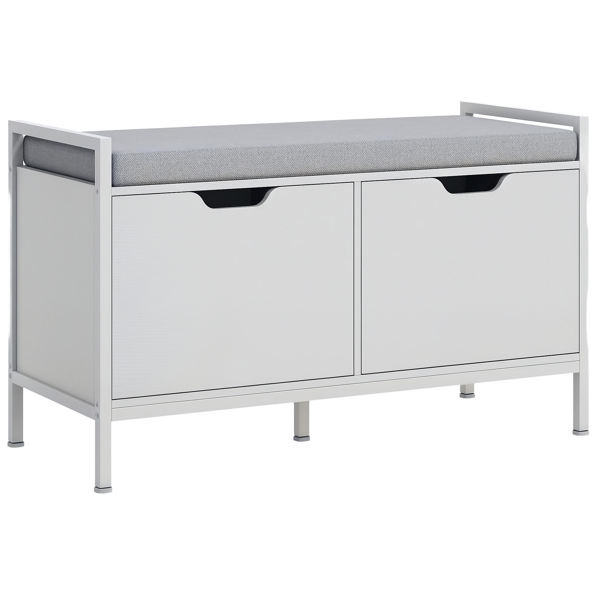 KONSOLENTISCH Weiß Melamin in Holzoptik Polyester 1 Stück - Weiß, Kunststoff (84/35/50cm) - GiPP