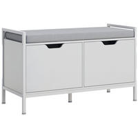 KONSOLENTISCH Weiß Melamin in Holzoptik Polyester 1 Stück - Weiß, Kunststoff (84/35/50cm) - GiPP