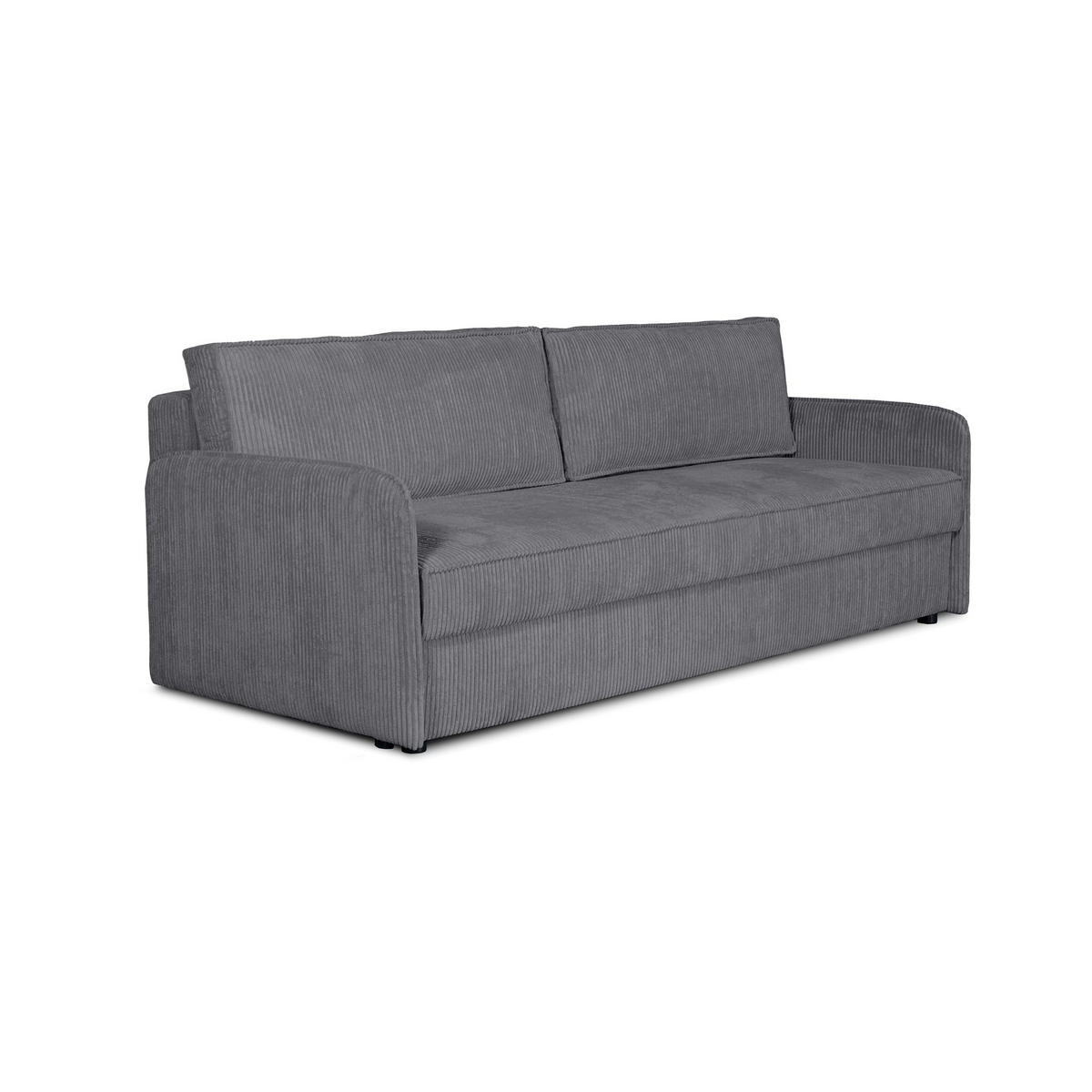 SOFA Ruby Mit Schlaffunktion - Grau, Holzwerkstoff/Textil (206/90/91cm) - Fun Möbel