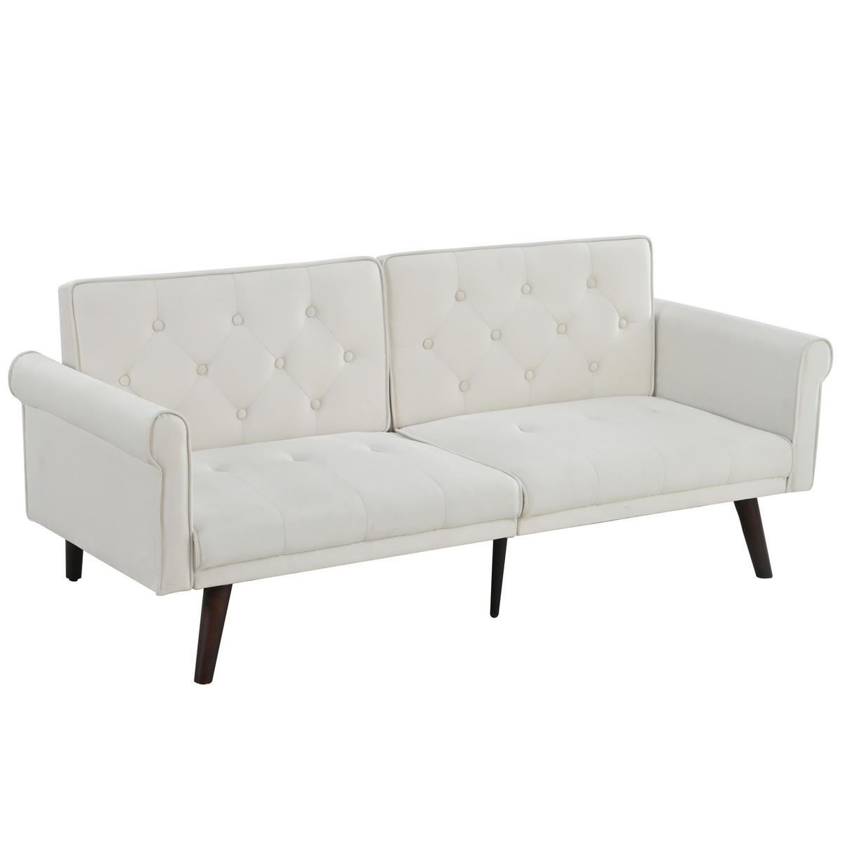 SCHLAFSOFA 2-Sitzer verstellbar 2-in-1 Beige - Beige, Holzwerkstoff (172/70/89cm) - Meubliv