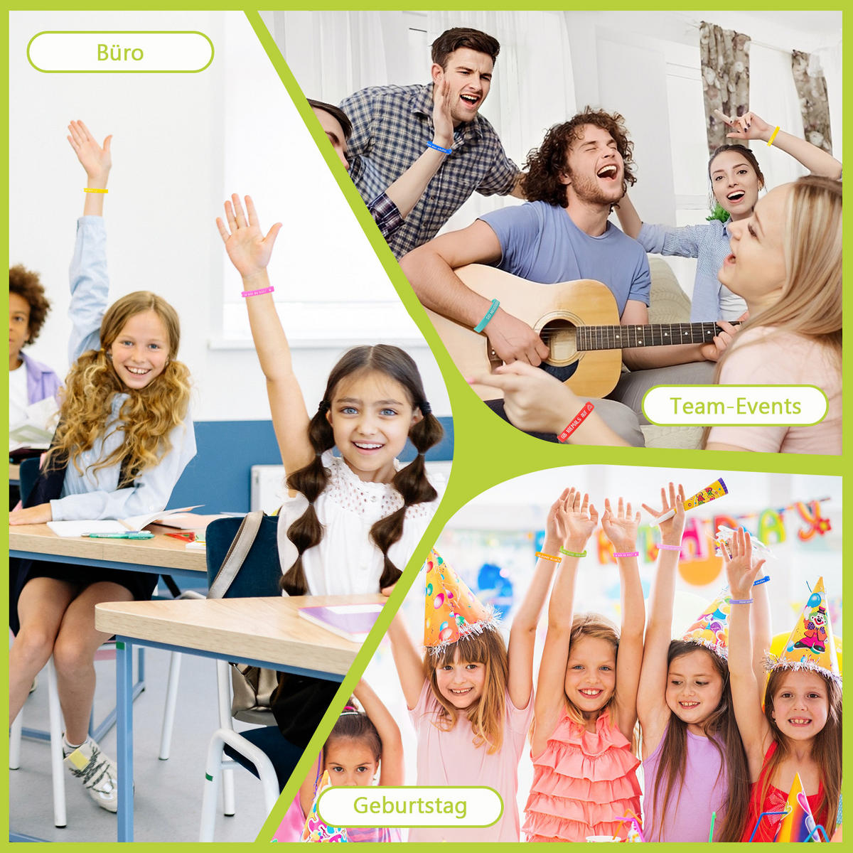24 Stück Motivationsarmbänder Kinder, 6cm Silikon Armband, kleine geschenke für kinder, Abschiedsgeschenk Schüler Grundschule - Multicolor, Textil (18/1.2/6cm)