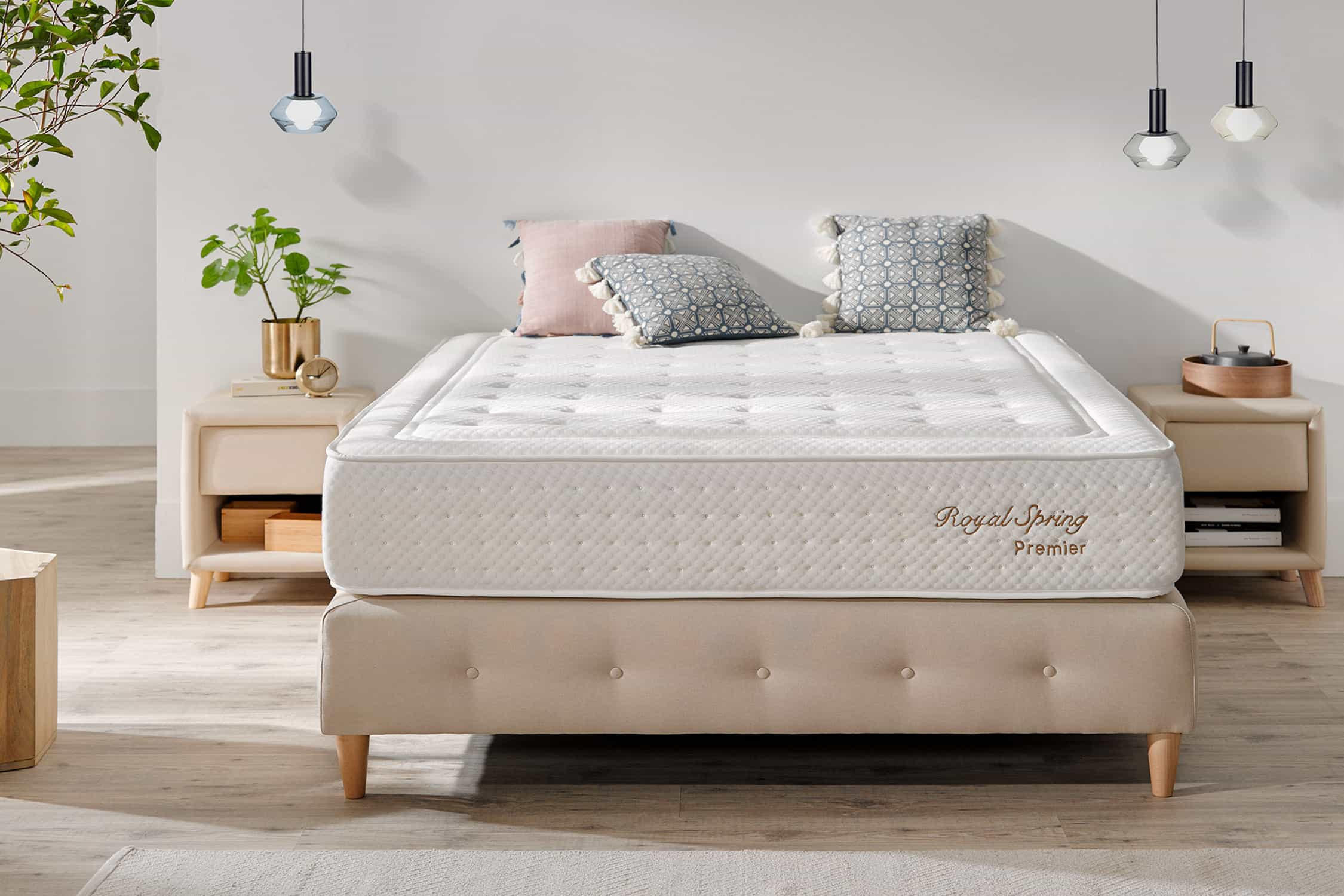 MATRATZE Royal Spring Premier HR 30, 180x200cm - Weiß, Textil (180/200cm) - Moonia