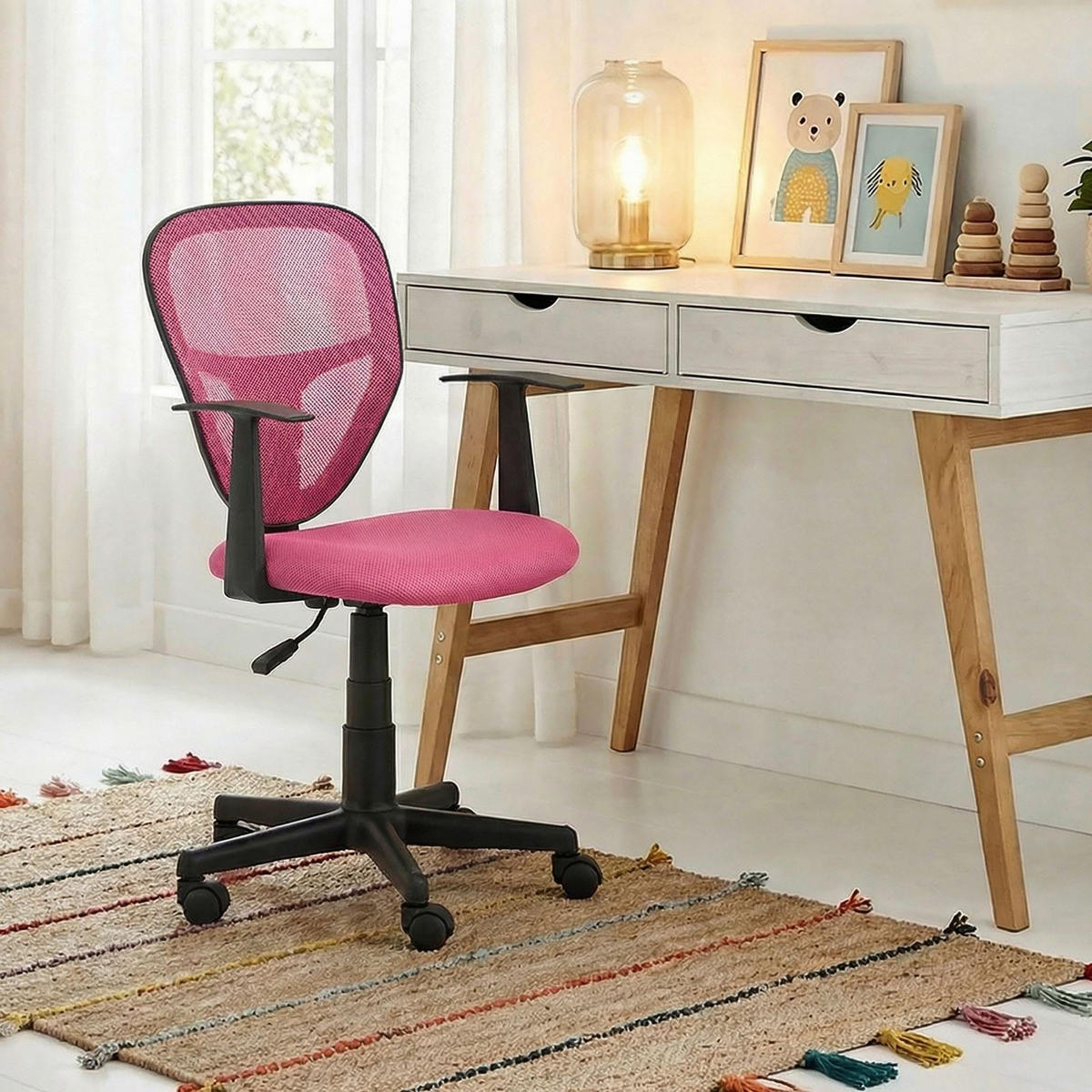 KINDERDREHSTUHL STUDIO - Pink, Textil (53/92/52cm) - IDIMEX