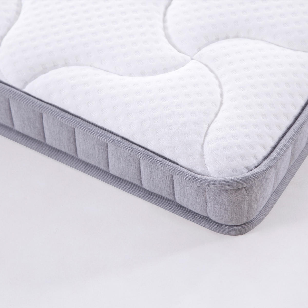 TASCHENFEDERKERNMATRATZE 7-Zonen-System, Härtegrad H3, für Schlafsofas und Klappbetten, 140/200/10 cm - Weiß, Metall (140/200cm) - Rolipo