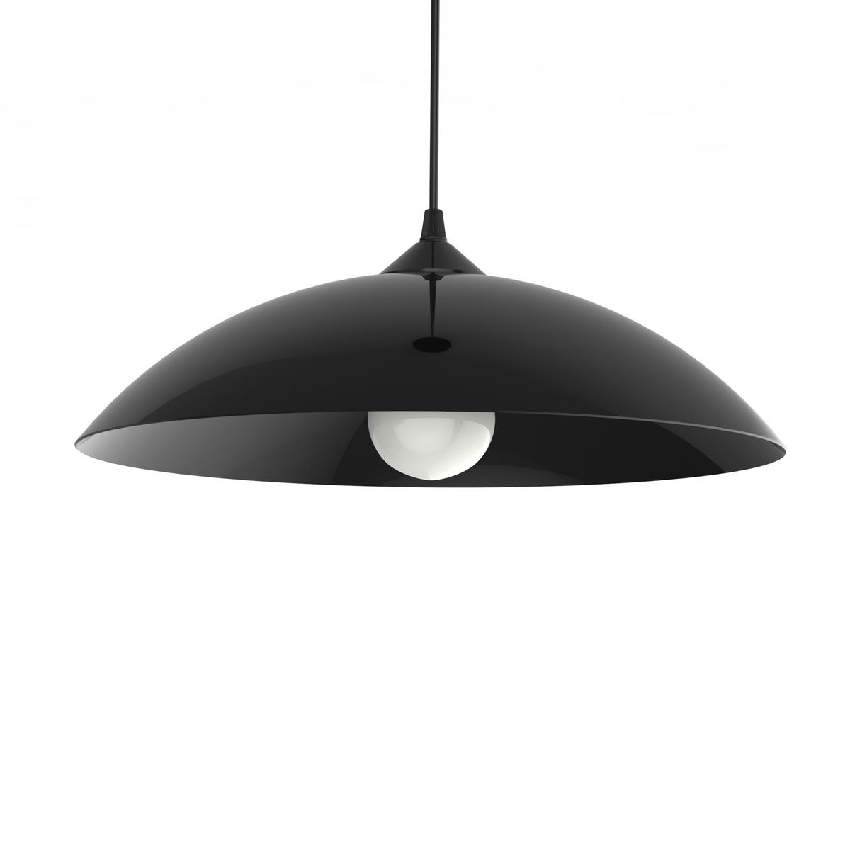 HÄNGELEUCHTE - Schwarz Hochglanz, Metall (40/40/10cm) - Lumicom